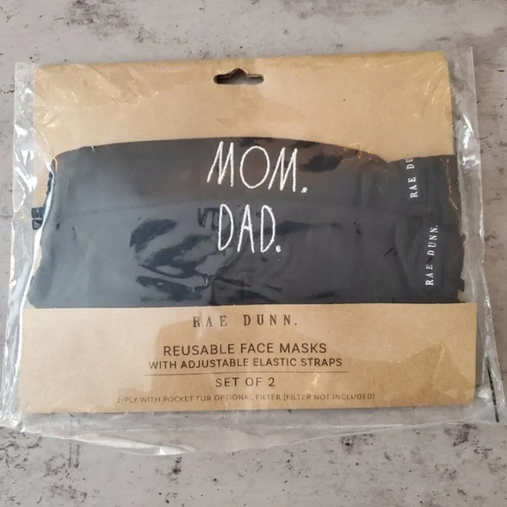 NWT Rae Dunn Reusable Face Masks | Mom & Dad